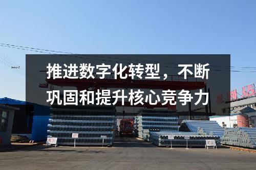 推進數字化轉型，不斷鞏固和提升核心競爭力